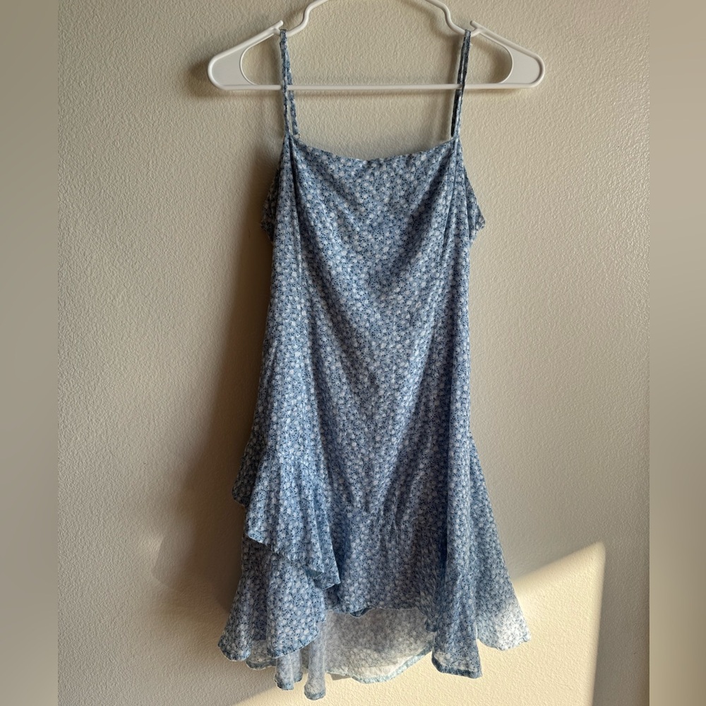 Princess Polly Grasby Light Blue Floral Mini Dress